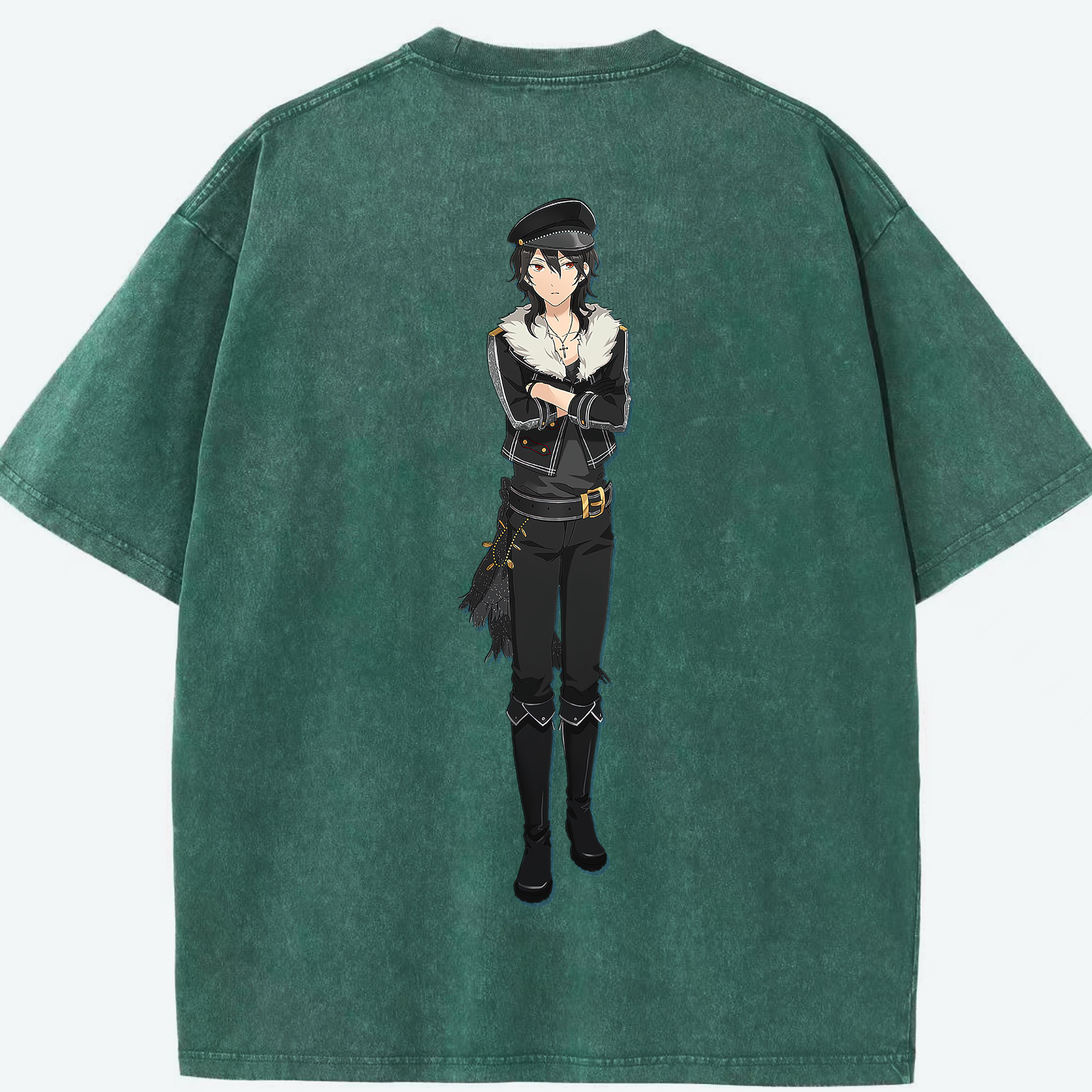 （画像用） あんさんぶるスターズ! Ensemble Stars 綿100% ヴィンテージ風 半袖Tシャツ（背面プリント）